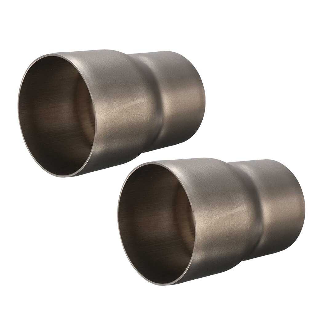 2x universal 2 tum od  to 2.5 tum  id 51mm to 60mm avgasrör adapter anslutning reducersats rostfritt stål