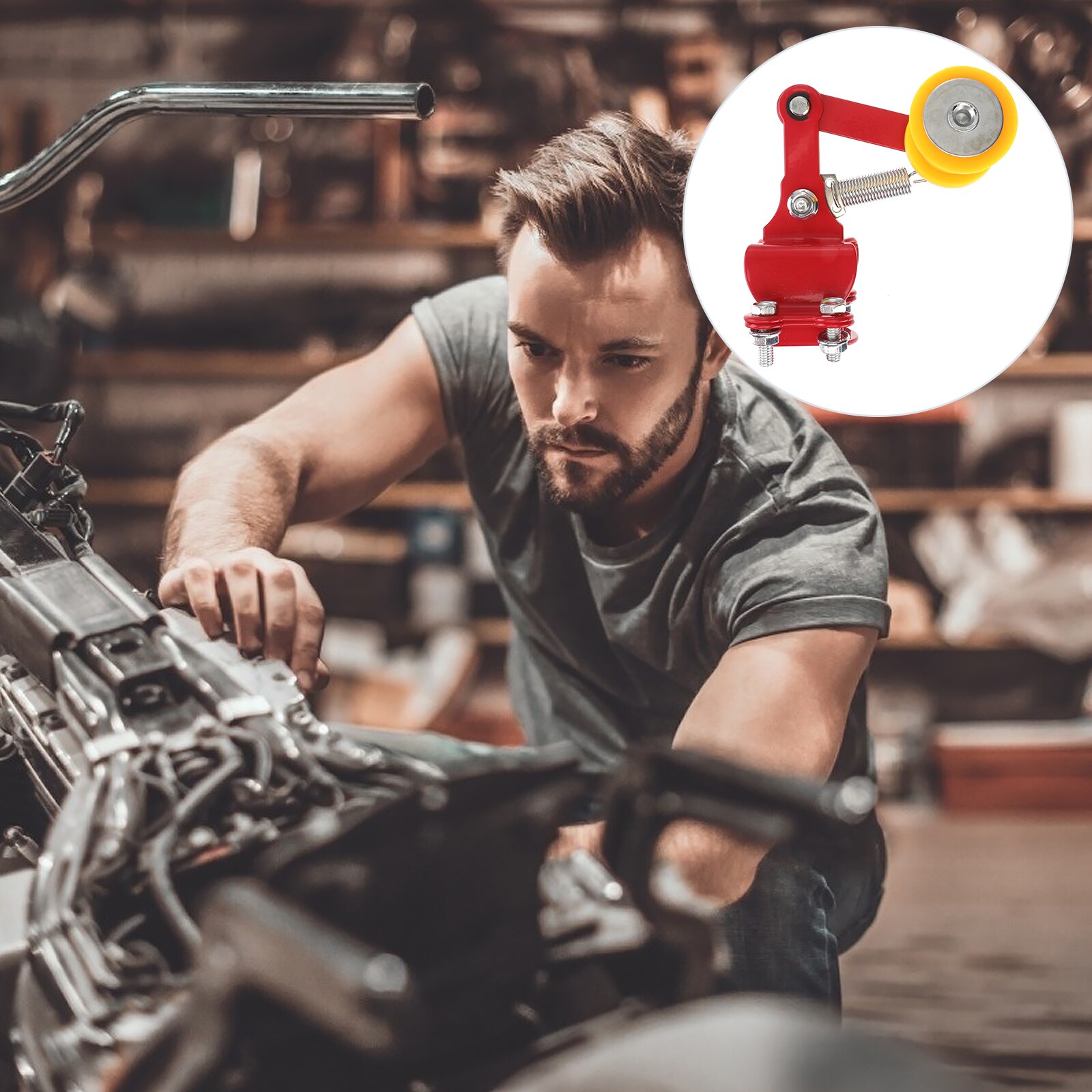 Motorcycle Chain Regulator Universal Chain Tensioner Adjuster Tool Roller Motorcycle Modified Accessories for Dirt Pit Bike ATV