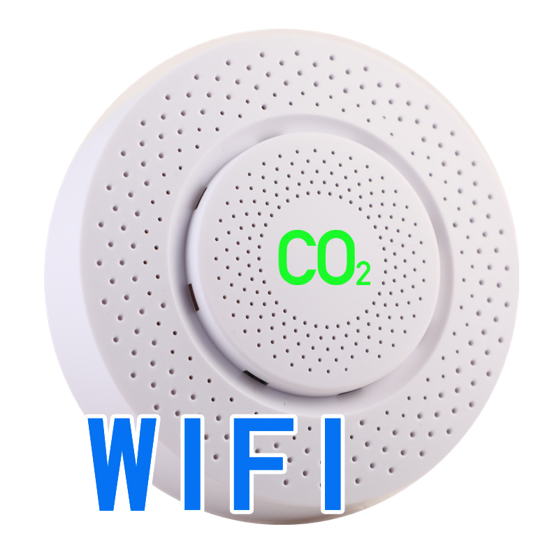 Tuya CO2 Carbon Dioxide Sensor co2 detector NDIR High-precision Measurement Exceeds Standard Alarm Smart Home Linkage tuya senso: Light Grey