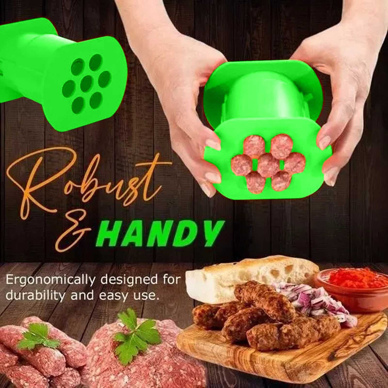 Cevapcici Worstjes Pers Handgemaakte Keuken Maker Vleesmolen Dog Rundvlees Handbediende Slijpmachine Keuken Gadgets Gereedschap