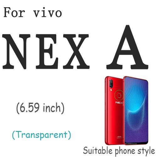 Funda protectora para vivo NEX S /A, Ultra delgada, transparente, suave, funda de silicona TPU natural, Carcasa protectora para teléfono móvil de 6,59": for Vivo NEX A