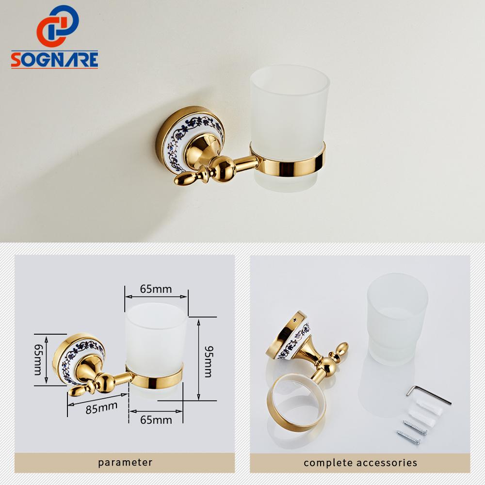 Guld badeværelsestilbehør keramik sæt håndklædeholder til væg toiletpapirholder toiletbørsteholder badeværelsesarmaturer