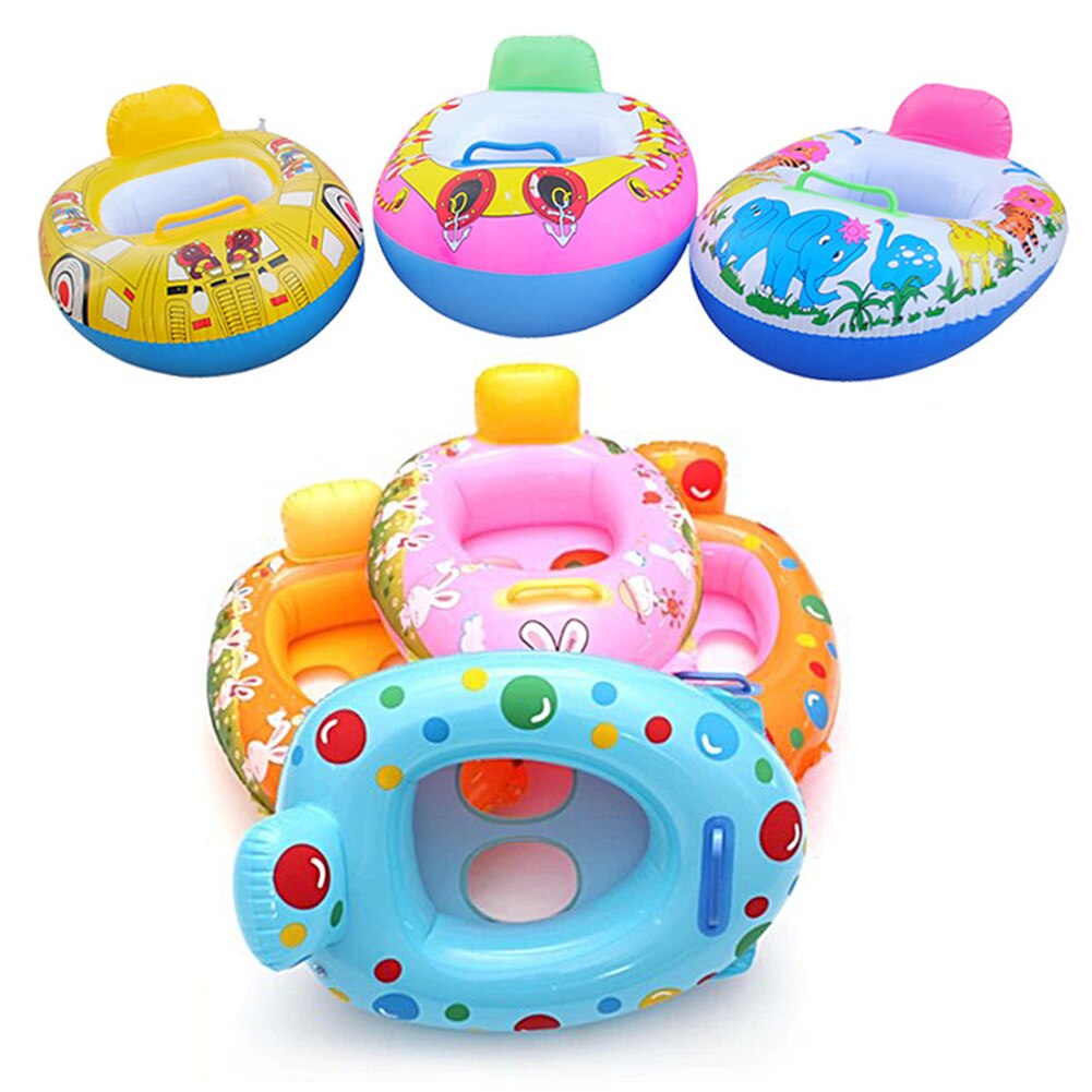 Portable Inflatable Swimming Circles Kids Baby Safety Swimming Seat Swim Ring Pool Beach Floating Boat 2-5 Year Old Kids