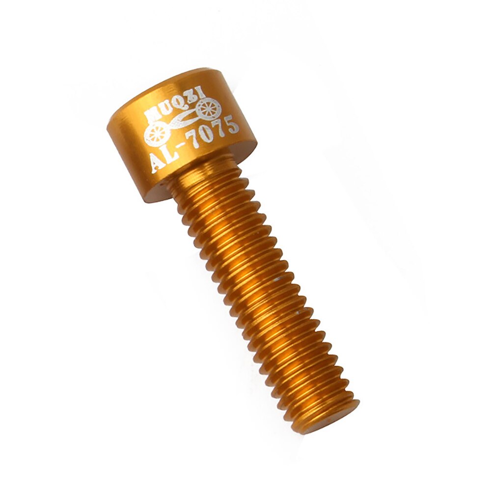 4pcs M5 Bicycle Bike Stem Screws Bolts Ultralight AL7075 Aluminum Cycling Stem Fixing Screws Replacement Bicycle Parts: Yellow