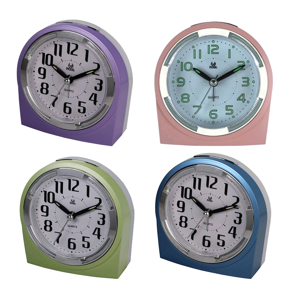 Blesiya Quartz Quiet Sweep Alarm Clock Bedside Bed Clock w/ Night Light