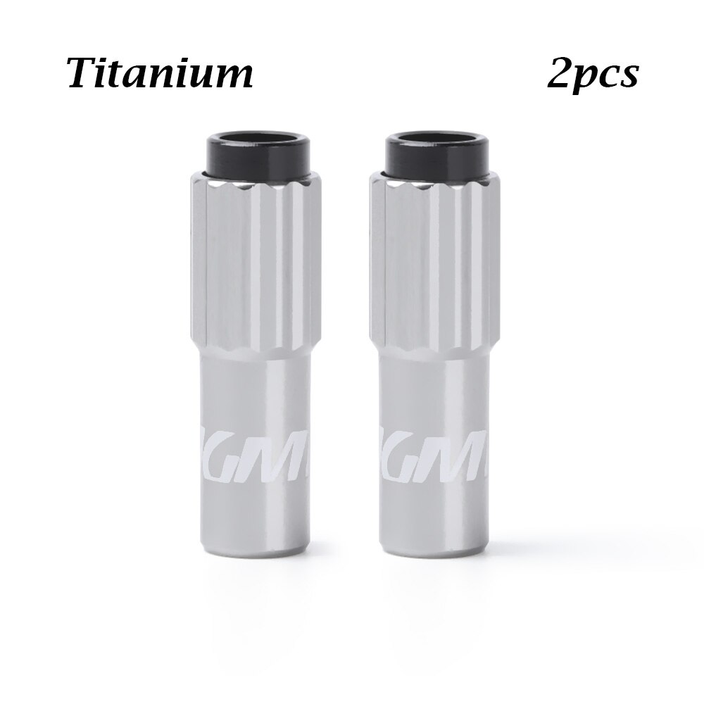 1/2 pièces route vélo manette de vitesse câble ligne pièces ajuster boîtier bouchons Micro réglable vis vtt vélo frein câble changement de vitesse connecteur: 2pc titanium