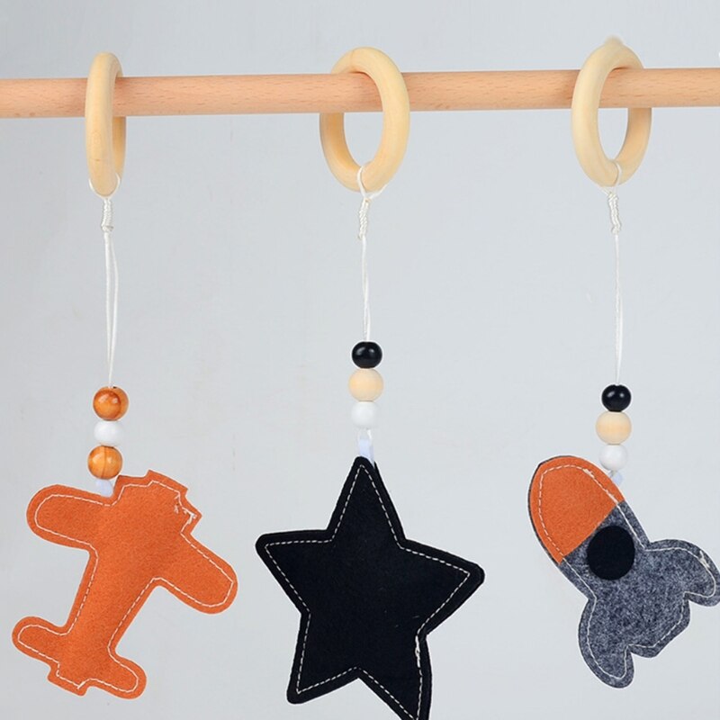 Massief Houten Fitness Rack Hanger Baby Gym Speelgoed Opknoping Ornamenten Room Decor Kinderen Speelgoed Baby Speelgoed Trekken Baby &#39;S Spelen