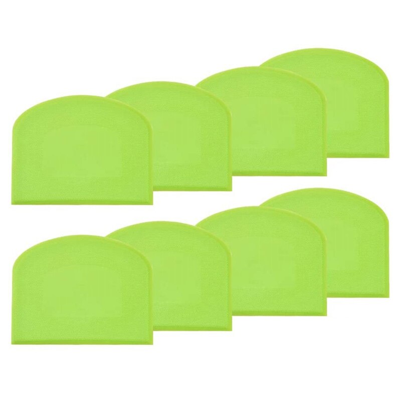 Plastic Dough Scraper Flexible Bowl Scraper Green 8 Piece - Multi-Function Dough Scraper-Tool for Baking Cakes: Default Title