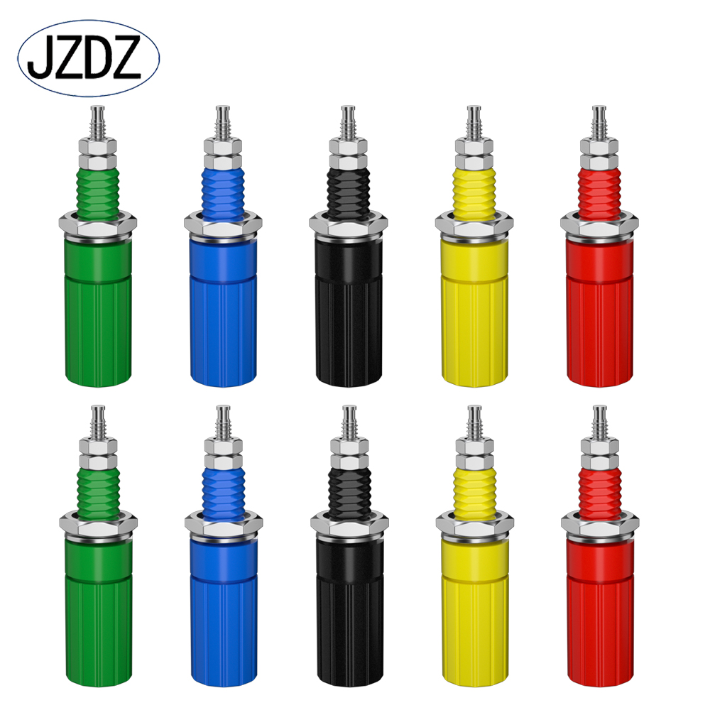 JZDZ 10pcs 4mm Banana Socket Binding Post Nut Banana Plug Jack Electrical Connector Terminal DIY Parts J.50006: army green