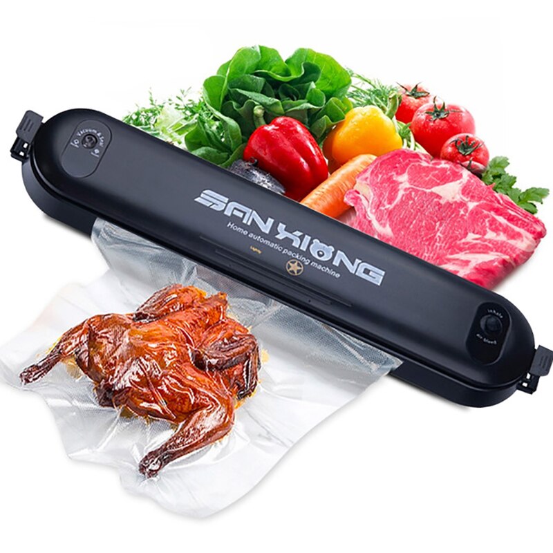Vacuum Food Sealer 220V/110V Automatic Commercial Household Food Vacuum Packing Machine Electric Vacuum Sealer Include 5Pcs Bags