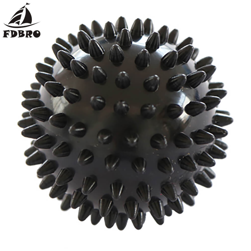 Fdbro 7cm pvc såler pinnsvin sensorisk trening grip ballen bærbar fysioterapi ball fitness pvc hånd massasje ball gratis innlegg: Svart