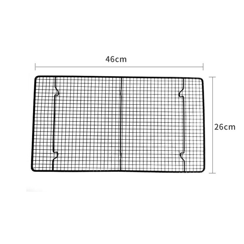 Cake Food Baking Cooling Tray Rack Stainless Steel Wire Grid Non-Stick Kitchen Barbecue Roast Pizza Bread Egg Tart Holder Shelf