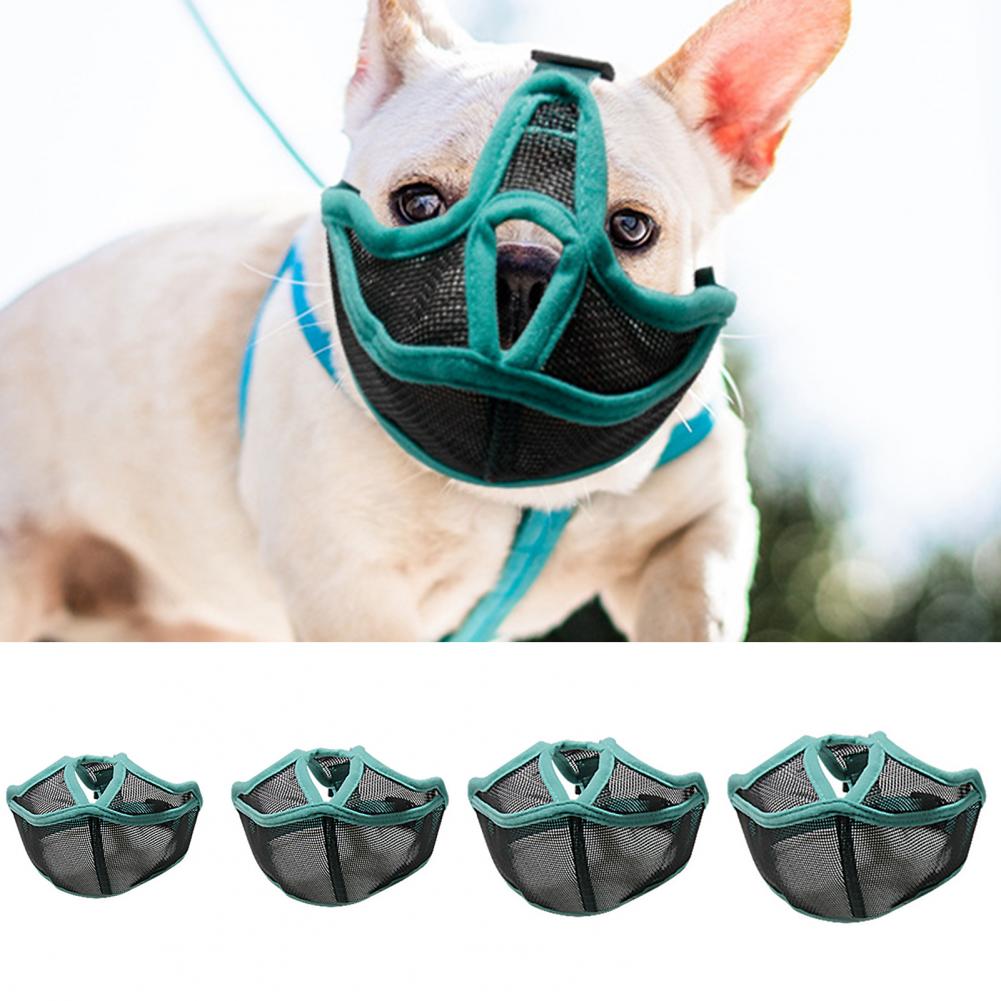 Mouth Mesh Durable Harmless Buckle Anti-Bite Pet Mouth Cover for Flat Face Dog Muzzle Pet Muzzle