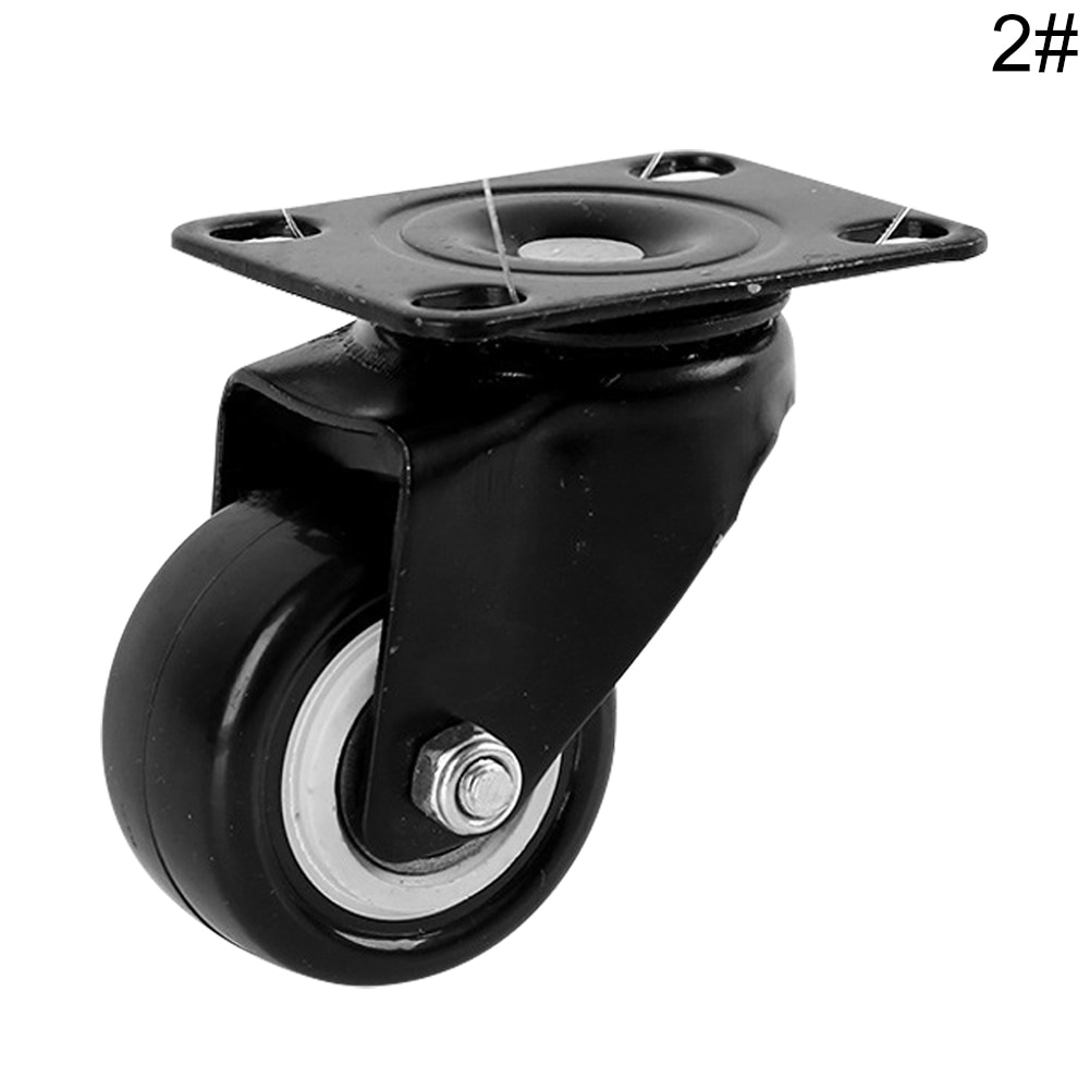 Roue universelle en caoutchouc souple de roulette de meubles de 1.5 pouces, roue unidirectionnelle muette, roue lourde de frein de pied pour le matériel de meubles de chariot de table: 2