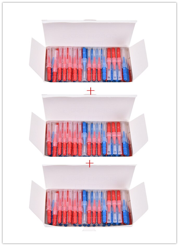 50 Stks/partij Monochrome Borstelkop Mondhygiëne Dental Tandenstoker Tanden Reinigen Tand Flossen Hoofd Zacht Plastic Rager: 150pcs