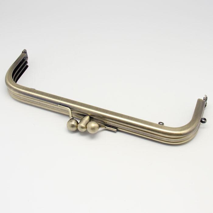 Pas de trou vis sac à main cadre fermoir 21x6.5CM carré antique en laiton bricolage baiser serrure sac porte-monnaie matériel accessoires