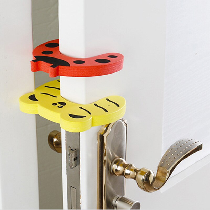 7Pcs/Set Cartoon Animal Foam Door Stopper Baby Finger Protect Door Holder Safety Locks Security Guard Door Knob Wall Protection