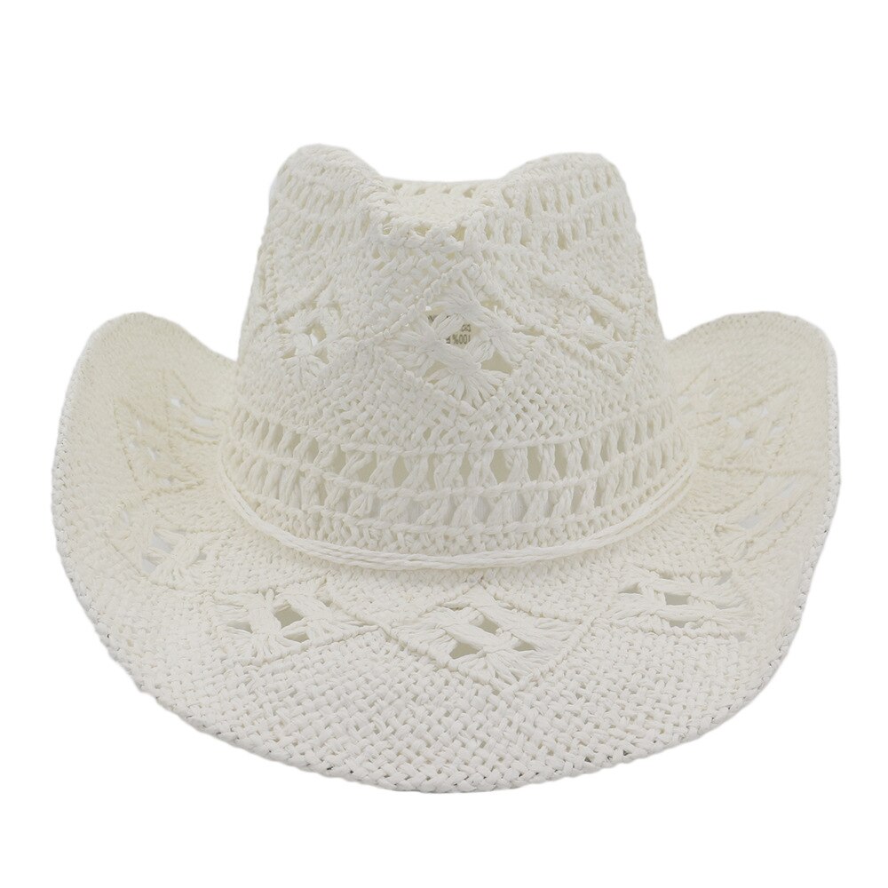 Buttermere strå sommerhat dame solhat håndstrik western cowboy cowgirl hat udhulet khaki kvinder mænd unisex solhat