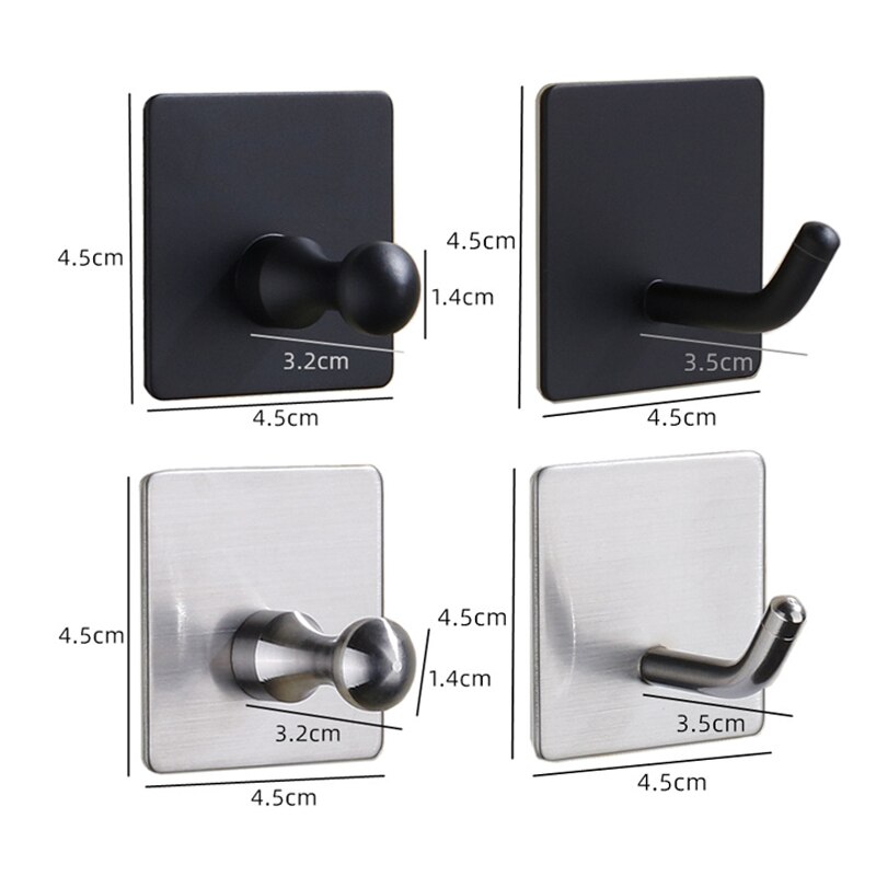 Multi-stijl badkamerhaak wandhaak handdoek hoed kledinghaak roestvrij staal kledinghaak roestvrije haak hanger voor keukengereedschap