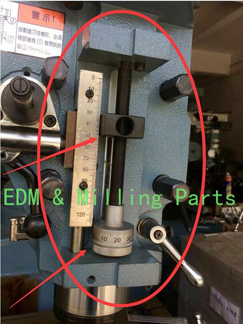 Fraiseuse CNC, Micro échelle d&#39;alimentation, tige + bouton d&#39;arrêt, outil de fraisage Vertical B164 + B163 pour pièce de fraiseuse bridgport