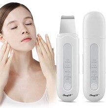 EMS ultrasons Vibration peau épurateur visage peau morte enlèvement pelle visage nettoyage en profondeur peau spatule rides points noirs dissolvant