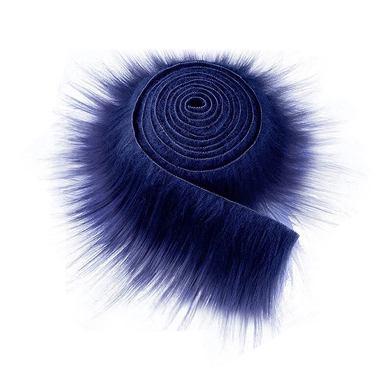 1.5m bånd i fuskepels gjør-det-selv-klær sy myk listverk trimming stoff hjemmedekorasjon sy kostyme plysj pels stripe: 02