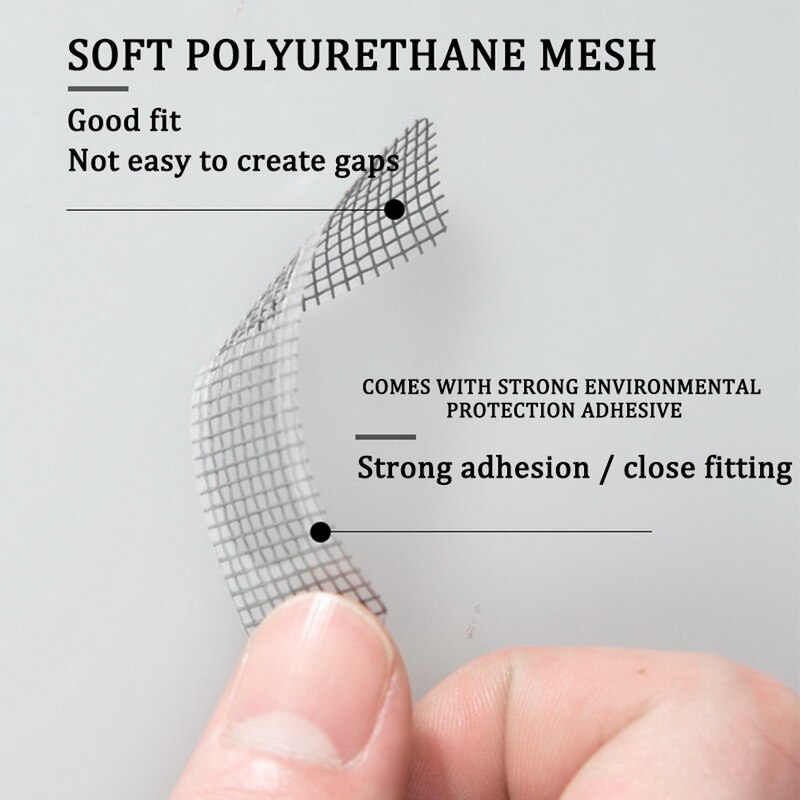 5 kpl/setti fix net mesh ikkuna kodin liima hyttyskärpäsiä estävä hyönteisten korjausseinä seinälappu tarrat mesh ikkunan näyttö