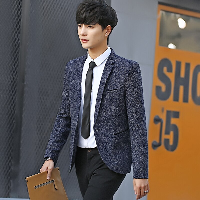 Slim men Suit Jacket Long-sleeved Business Casual men Blazer Coats Asian size S M L XL XXL XXXL