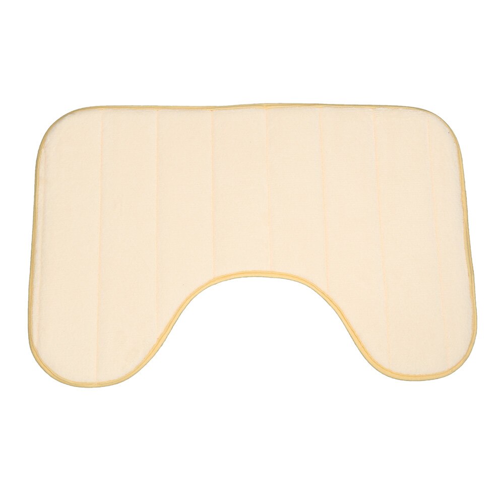 Bathroom Carpet Dywaniki Lazienkow Bathroom Accessories Tappeto Bagno 40*60Cm U Shaped Bath Mats Anti Slip Home Bathroom#w: Beige 