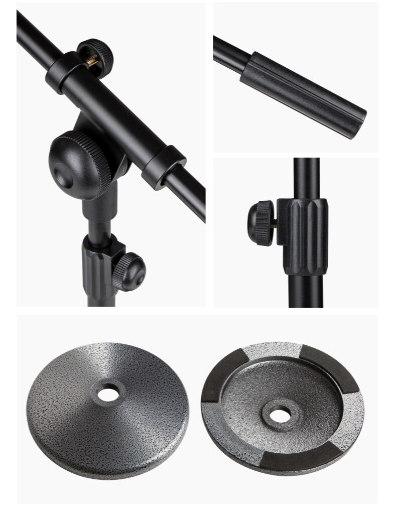 Desktop Metal Microphone Stand Boom Arm Suspension Scissor Microphone Holder Boom Arm 5/8-inch Threaded Mount for Blue Yeti mic