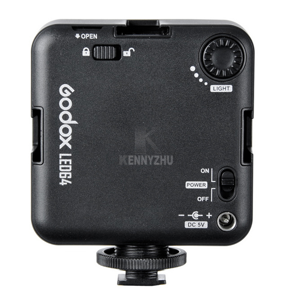Godox LED64 LED Video Light Lamp 5500-6500K with Brightness Dimmer for DSLR Camera Camcorder DV Photo Shooting