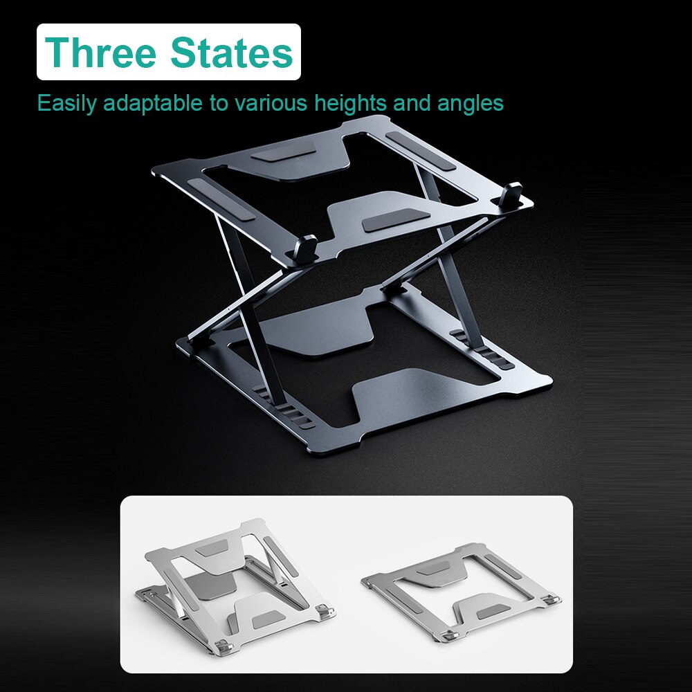 Verstelbare laptopstandaard, draagbare ondersteuning, notebookstandaard voor macbook pro, computerkoelbeugel, verhoger voor laptop, bureauverhoger