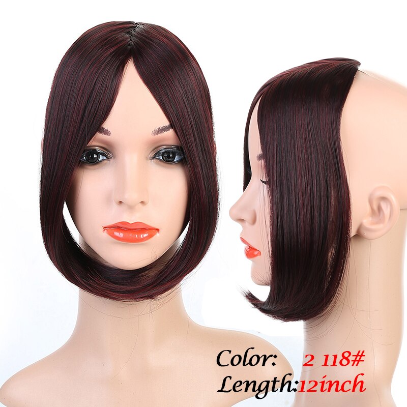 PAGEUP Long Clip In on Front Hair Bang Side Fringe Hair Extension Real Natural Synthetic Bangs Hair Piece: 2 118