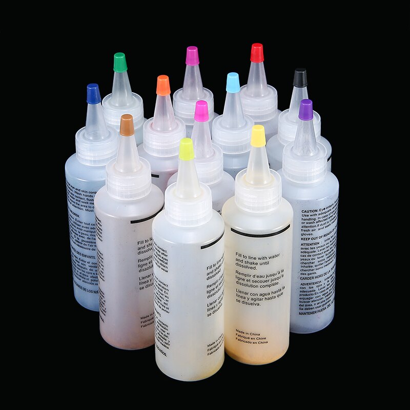 12 stk/sæt 120ml ikke-giftige one-step tie dye kit farverigt tie dye kit gør-det-selv beklædningsgenstand graffiti stof tekstilmaling til beklædningskunst