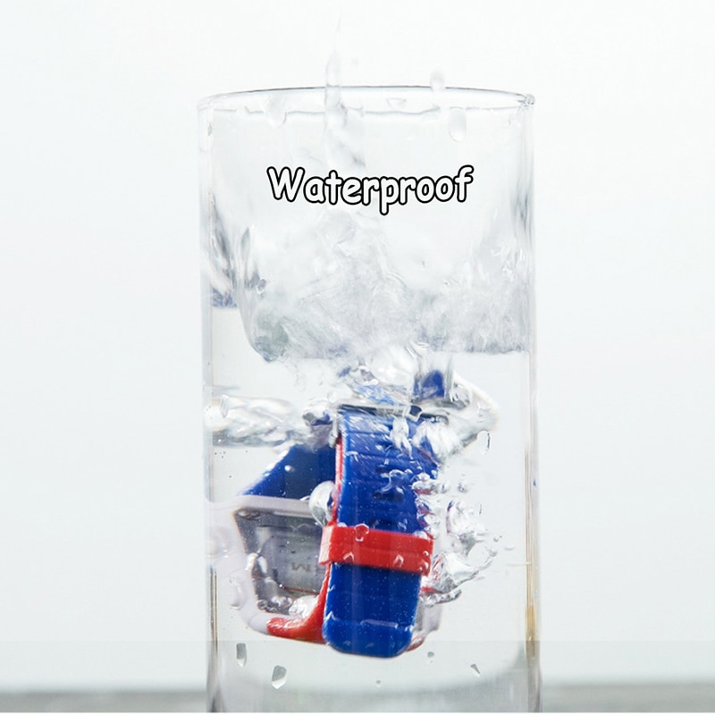 Waterdichte Vierkante Kids Jongen Horloge Mode Kleurrijke Siliconen Band Led Mannen Vrouwen Sport Digitale Horloges Unisex Klok