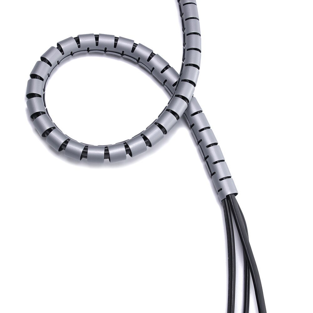 Black White Grey Cable Organizer 2m 3m 5m Flexible Management Cable Winder Wire Wrap For Desktop Home Office Reusable