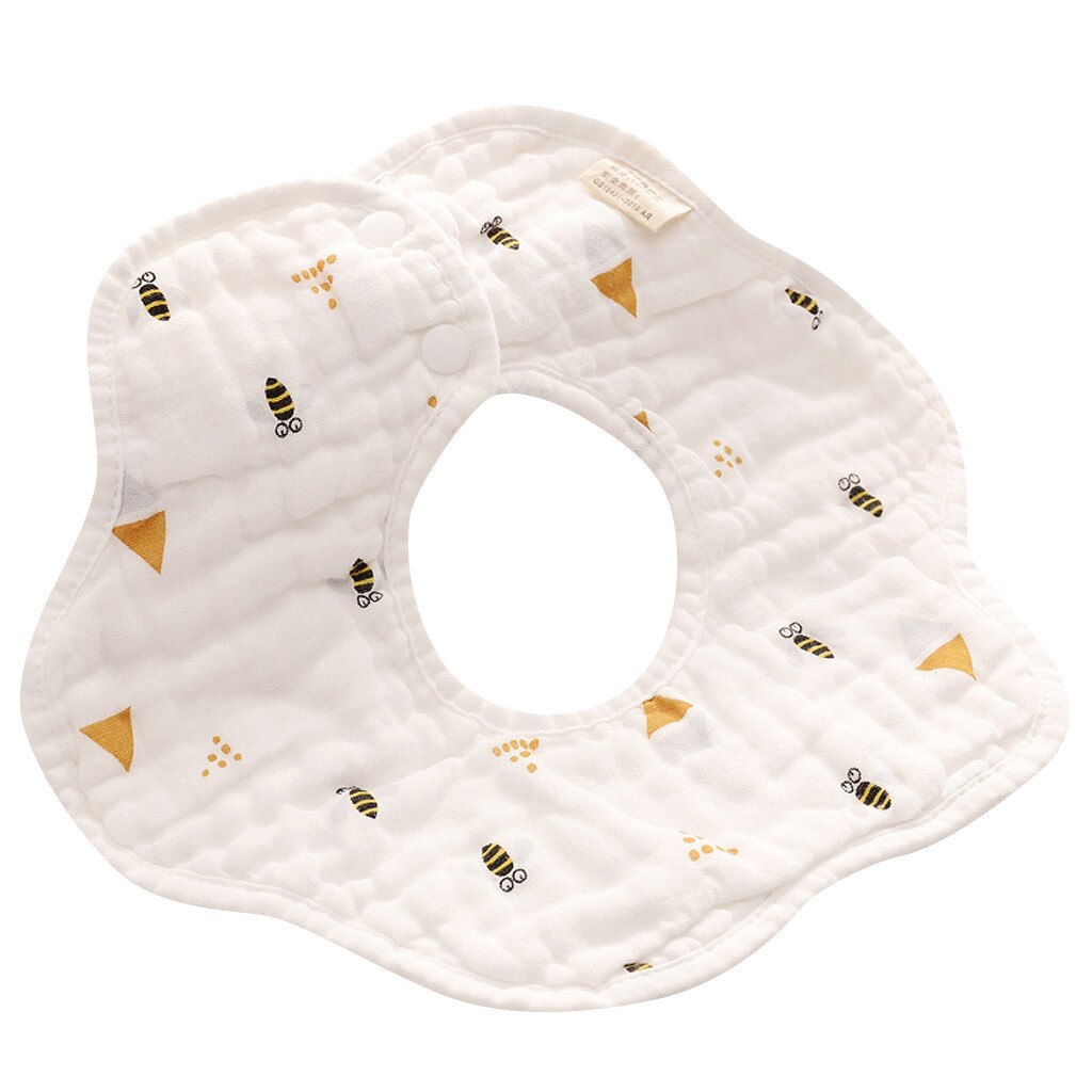 Baby Cartoon Slabbetjes Katoen Pasgeboren Baby Zachte 360 Graden Roterende Slabbetjes Speeksel Handdoek Speeksel Druipt Slabbetjes Baby Feed Burp Doeken