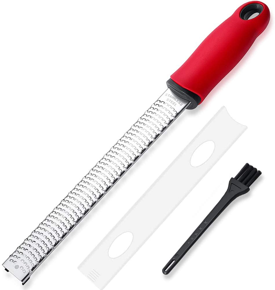 Râpe à zeste Premium-lame en acier inoxydable-pour zeste et râper le fromage-poignée douce au toucher, outils de cuisine