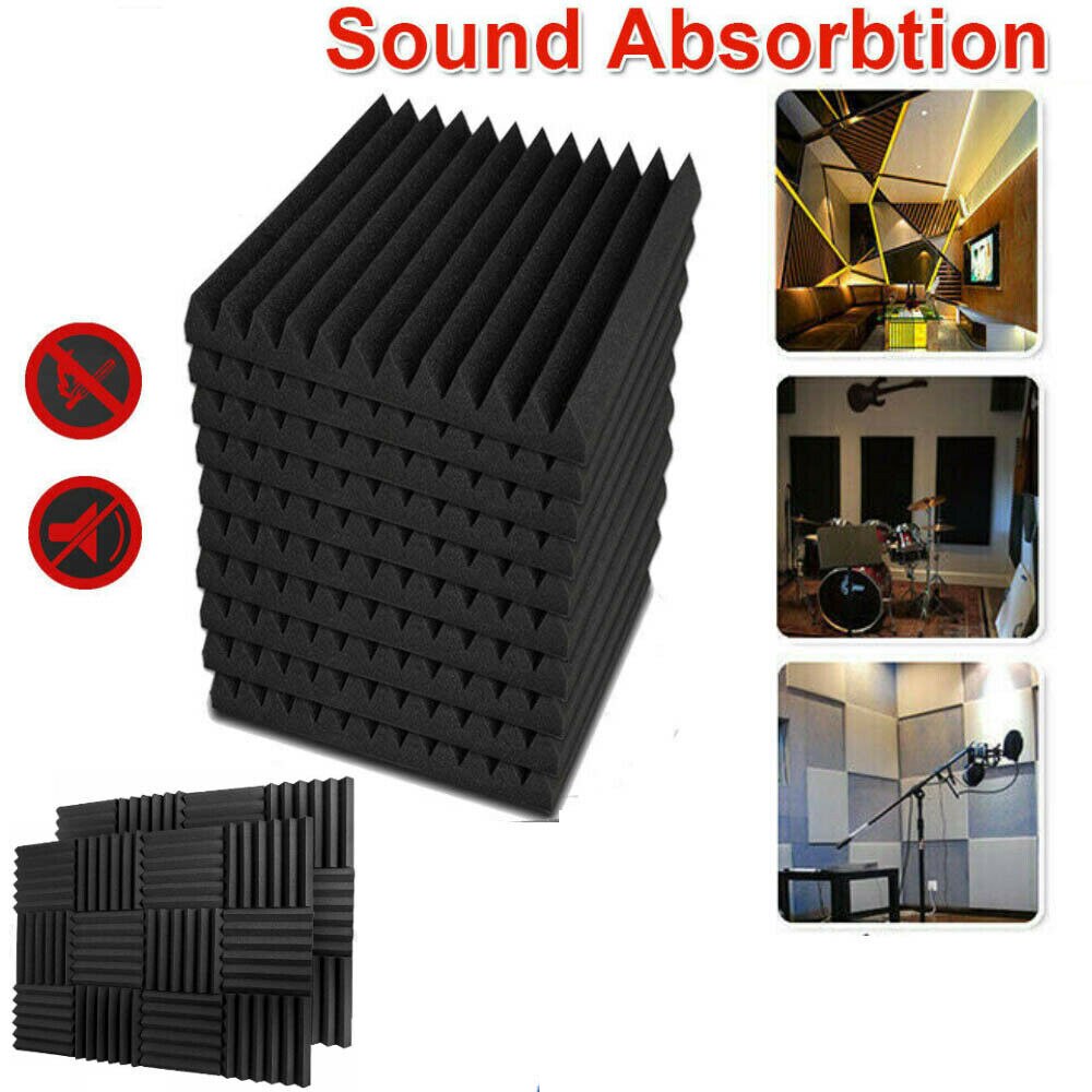 12Pcs Akoestische Wandpanelen Geluidsisolatie Foam Pads Studio Geluidsisolatie Isolatie Akoestische Muur Schuim Padding Studio Foa
