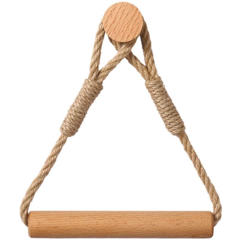 Toilet Paper Holder,Nautical Rope Towel Holder Ring,Nautical Style Coastal Rope with Metal Hook for Bathroom Decor