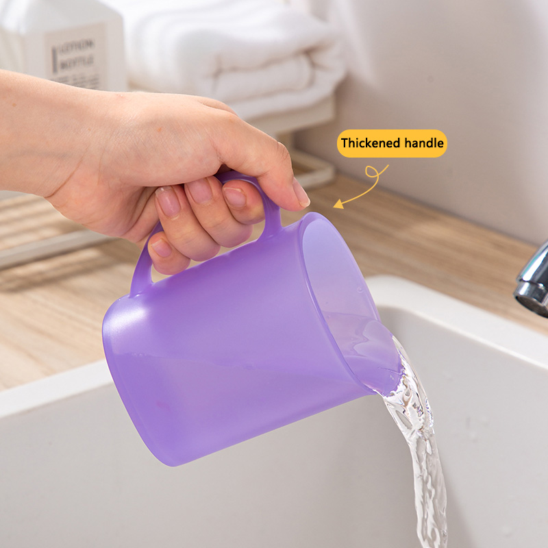 Tandborstkopp plast gurgelkopp mugghandtag hållare barnkoppar munsköljkopp tandborstkopp toalett badrumstillbehör
