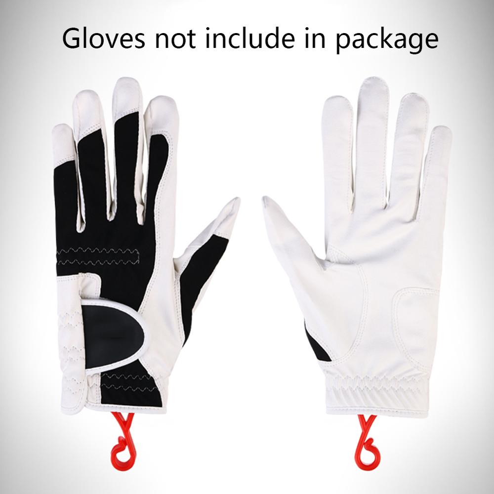1 par golfhandsker stativ rack handsker plastbøjle rack tørretumbler båre hvid rød holdbar beskytte vanter golf tilbehør