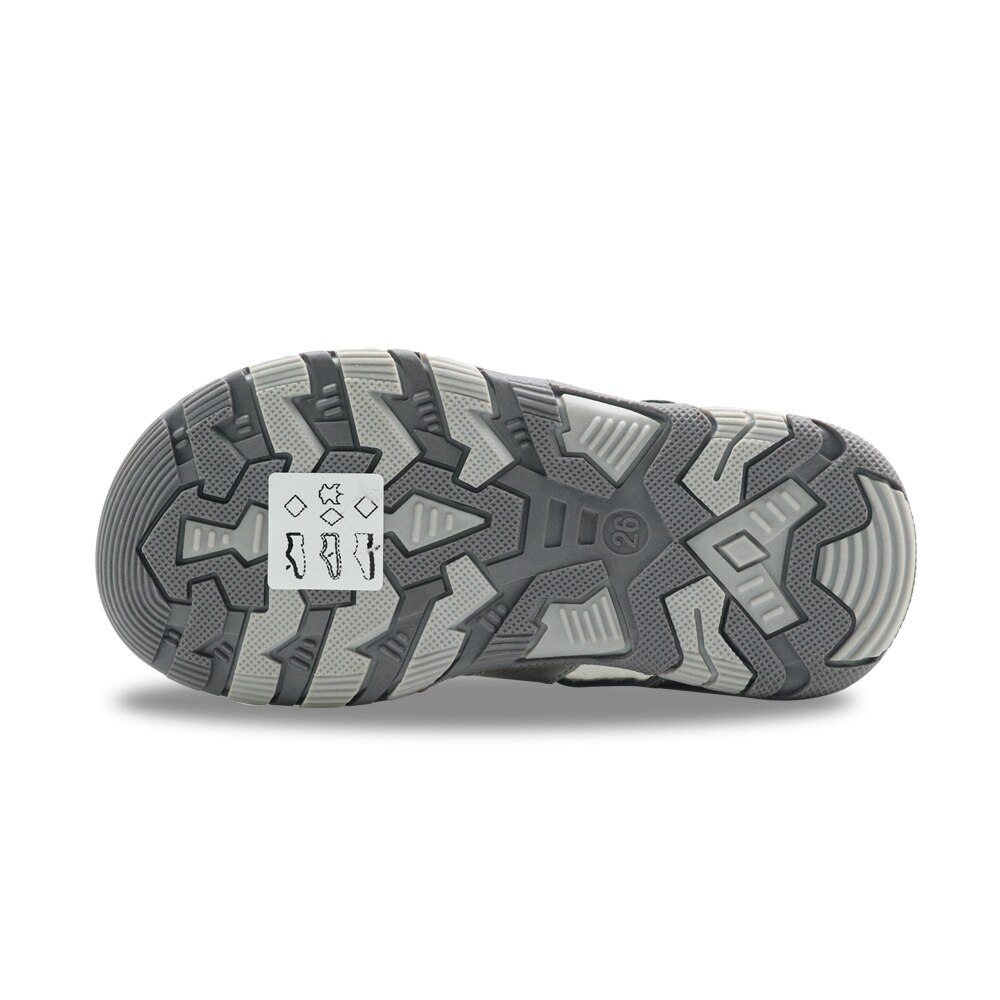 Apakowa jongens sandalen peuter kinderen jongen gesloten teen gladiator sandalen klittenband platte hakken zomer strand wandelschoenen  eu 21-26