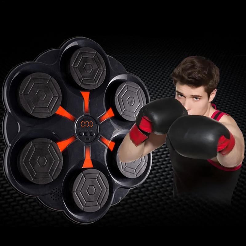 Music Boxing Machine Wall Mounted Electronic Boxing Target Music Boxing Target for Adults Kids Home Interactive Punching Trainer
