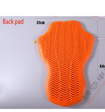 DSO Motorcycle Soft Rubber Back Pad Detached Spine body armor Knee Elbow protector Sport protector Universal Model: 1pcs back pad B