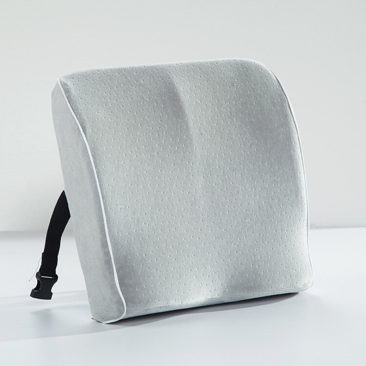 Car Chair Back Support Pillow Cushion Lower Pain Office Use Lumbar Cushion Spine Health Care Memory Foam lumber support Cushion: Gray