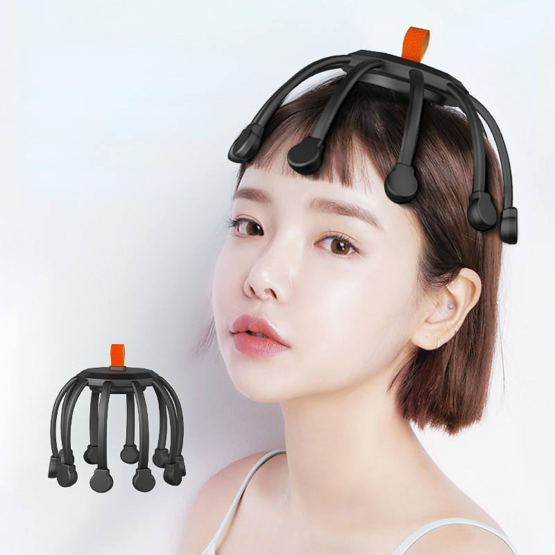 Multi-dimensional Head Massage Instrument Electric Octopus Claw Scalp Massager Stress Relief Therapeutic Head Scratcher Relief