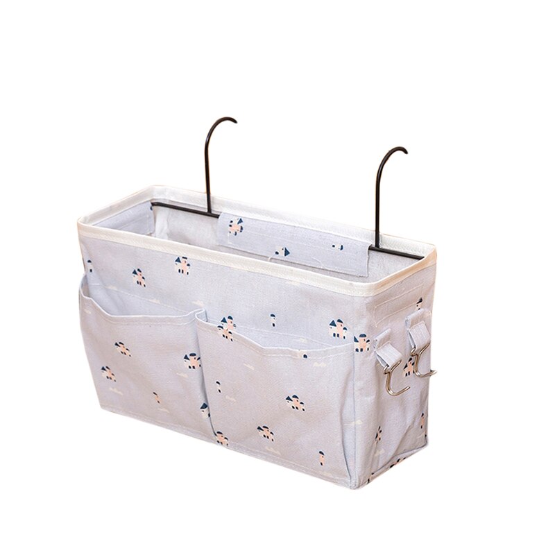 Bedside Storage Organizer Bed Desk Bag Sofa TV Remote Control Hanging Caddy Couch Storage Organizer Bed Holder Pockets: light gray