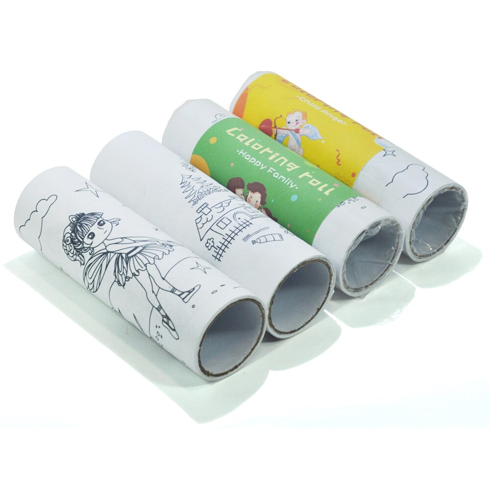 Happy Family Pattern Coloring Roll, Wall Painting, Children Coloring Poster Continuous Coloring Paper, Ages 3+