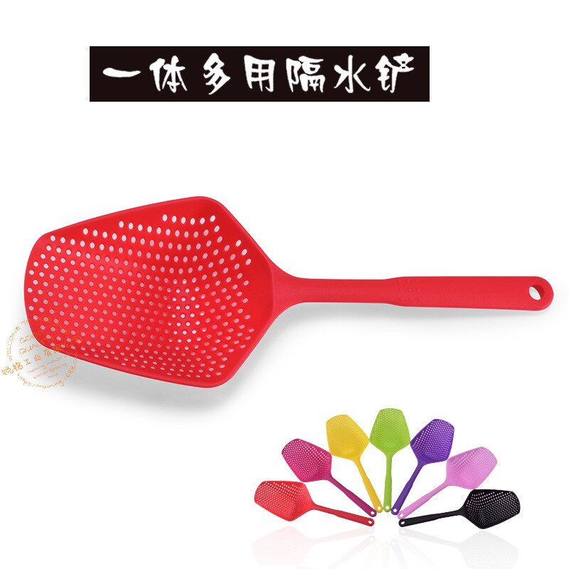 Non-Stick Water Leakage Shovel Long Scoop Plastic Hangable Storage Kitchen Gadgets Portable Cooking Tool Kitchen Accessories